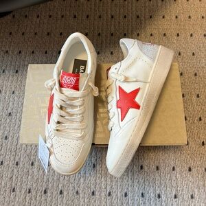 Golden Goose side red star platform shoes